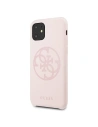 Wholesale Guess GUHCN61LS4GLP iPhone 11 light pink hard case Silicone 4G Tone On Tone - GUE217PNK - {ean13} - Hurt