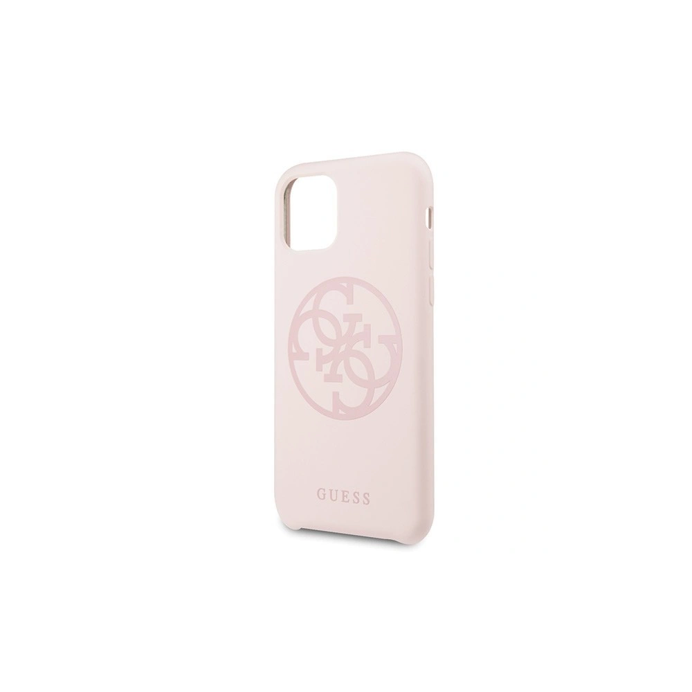 Hurtownia GSM - Etui Guess GUHCN61LS4GLP Apple iPhone 11 light pink/jasnoróżowy hard case Silicone 4G Tone On Tone - GUE217PNK - {ean13} - Hurt