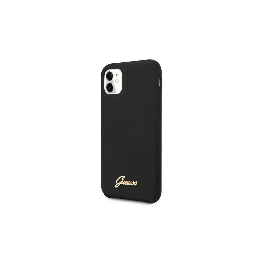 Hurtownia GSM - Etui Guess GUHCN61LSLMGBK Apple iPhone 11 black/czarny hard case Silicone Vintage Gold Logo - GUE218BLK - {ean13} - Hurt