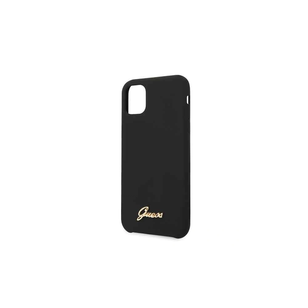Hurtownia GSM - Etui Guess GUHCN61LSLMGBK Apple iPhone 11 black/czarny hard case Silicone Vintage Gold Logo - GUE218BLK - {ean13} - Hurt
