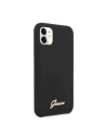 Wholesale Guess GUHCN61LSLMGBK iPhone 11 black hard case Silicone Vintage Gold Logo - GUE218BLK - {ean13} - Hurt