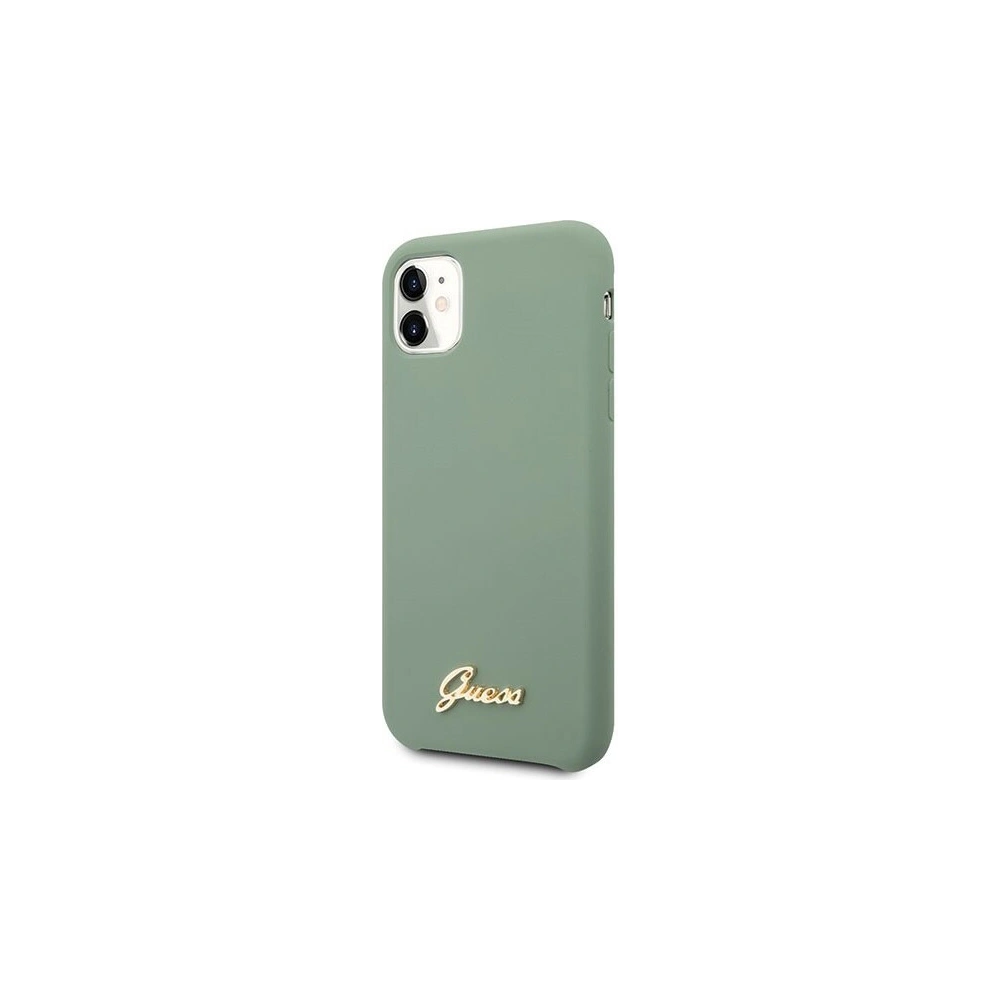Hurtownia GSM - Etui Guess GUHCN61LSLMGKA Apple iPhone 11 khaki hard case Silicone Vintage Gold Logo - GUE220KHA - {ean13} - Hurt