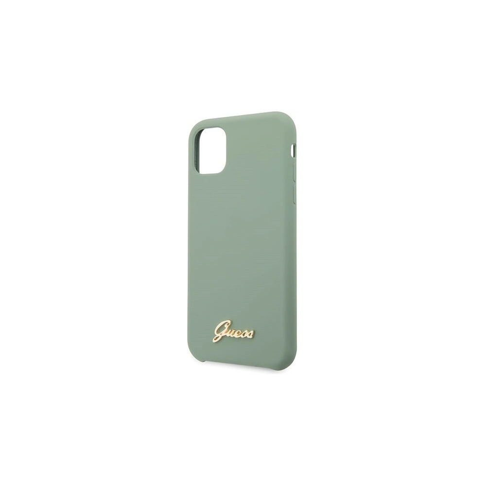 Hurtownia GSM - Etui Guess GUHCN61LSLMGKA Apple iPhone 11 khaki hard case Silicone Vintage Gold Logo - GUE220KHA - {ean13} - Hurt