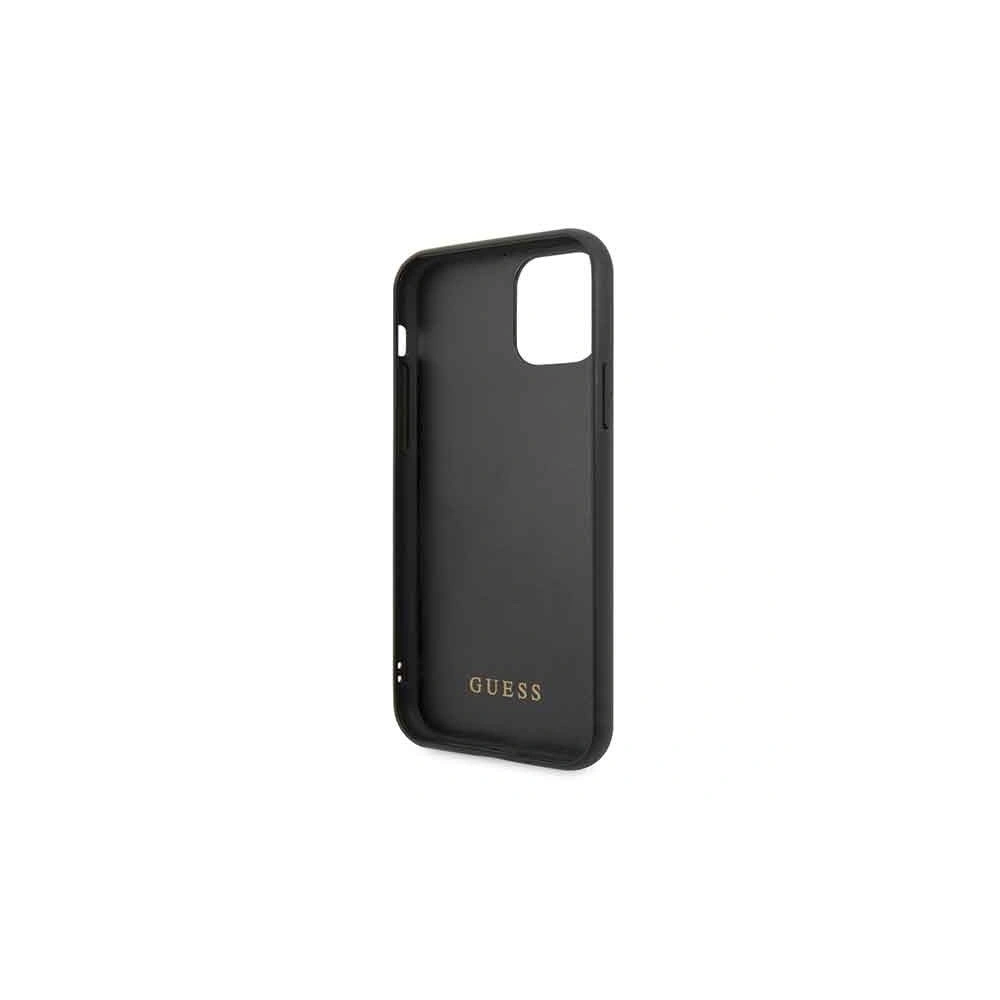 Hurtownia GSM - Etui Guess GUHCN61MGGBK Apple iPhone 11 czarny/black hard case Glitter Marble Glass - GUE223BLK - {ean13} - Hurt