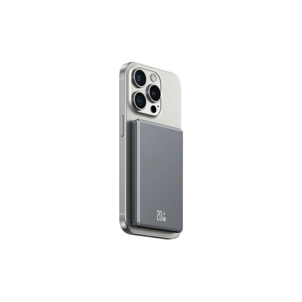 Hurtownia GSM - Bezdrátová powerbanka USAMS US-CD220 5000mAh 20W Rychlé nabíjení tmavě šedá/dark grey - USA1088 - {ean13} - Hurt