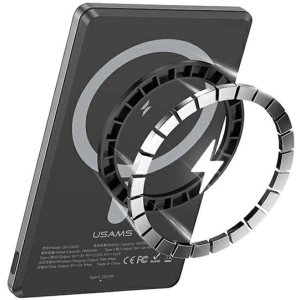 USAMS US-CD220 5000mAh 20W Gyors Töltés vezeték nélküli powerbank sötétszürke