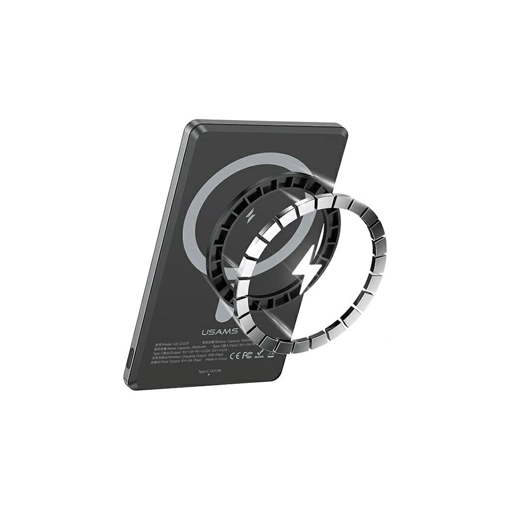Hurtownia GSM - Powerbank bezprzewodowy USAMS US-CD220 5000mAh 20W Fast Charge ciemnoszary/dark grey - USA1088 - {ean13} - Hurt