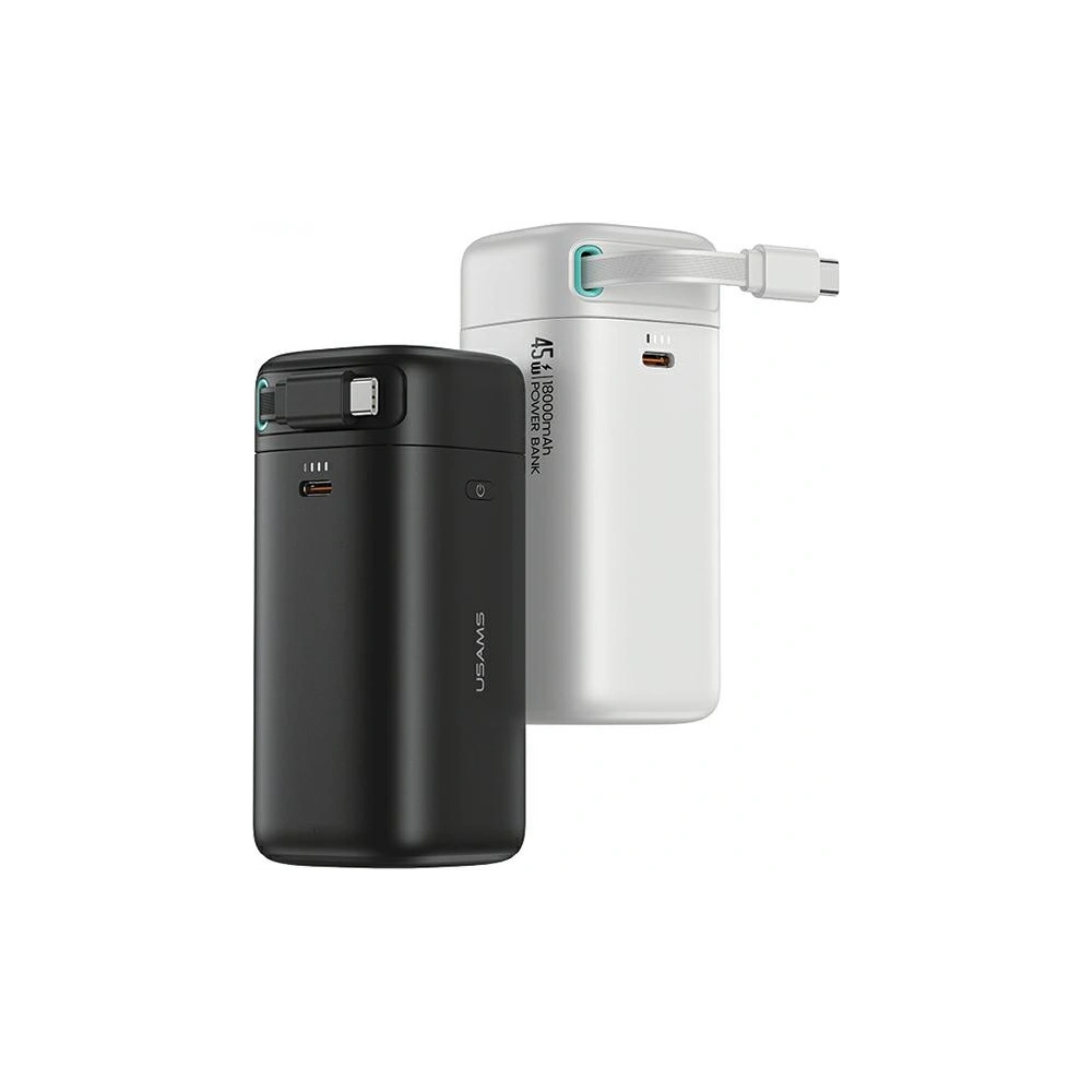 Hurtownia GSM - Powerbank USAMS US-CD216 18000mAh PD 45W Încărcare Rapidă XMF Series + cablu USB-C alb/white - USA1090 - {ean13} - Hurt