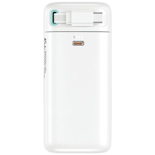 Powerbank USAMS US-CD216 18000mAh PD 45W Fast Charge XMF Series + kabel USB-C biały/white