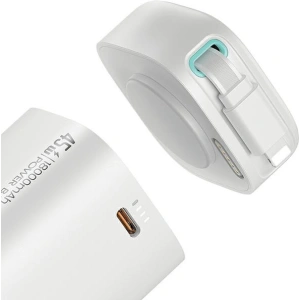 Hurtownia GSM - Powerbank USAMS US-CD217 18000mAh PD 45W Fast Charge XMF Series + kabel Lightning biały/white - USA1092 - {ean13} - Hurt