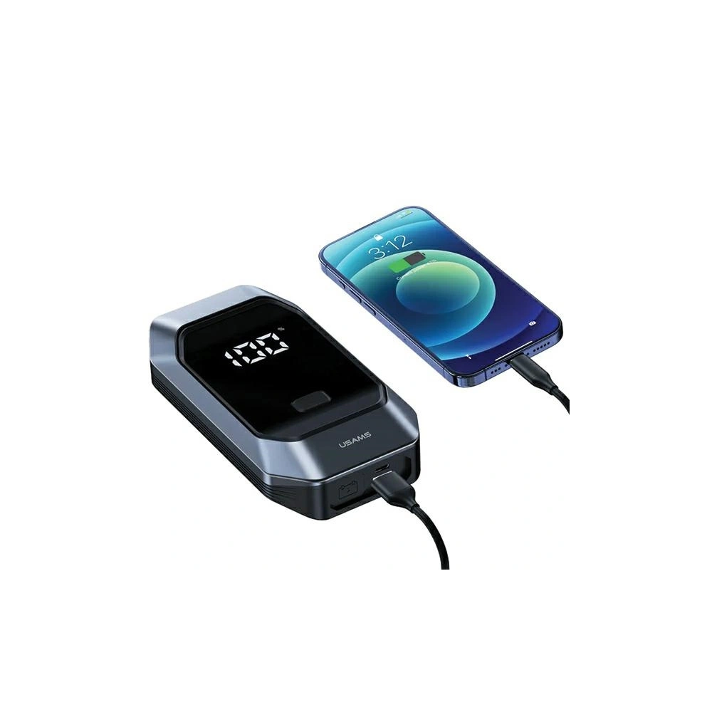 Hurtownia GSM - Dispozitiv de pornire USAMS US-ZB284 pentru mașină, cu powerbank și funcție de lanternă, negru. - USA1094 - {ean13} - Hurt