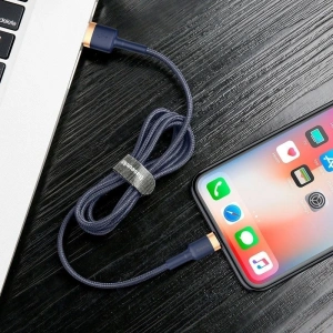 Hurtownia GSM - Kabel USB Lightning Baseus Cafule 2.4A 1m (złoto-granatowy) - BSU648GLDBLU - {ean13} - Hurt