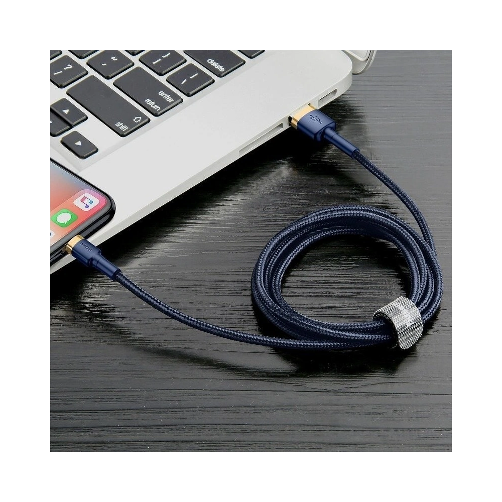 Wholesale Cable USB Lightning Baseus Cafule 2.4A 1m Gold&Blue - BSU648GLDBLU - {ean13} - Hurt