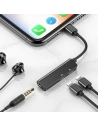 Hurtownia GSM - Adapter Audio Baseus L52 Lightning do Mini Jack 3.5mm i 2x Lightning (czarny) - BSU650BLK - {ean13} - Hurt