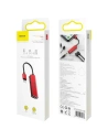 Hurtownia GSM - Adapter Audio Baseus L52 Lightning do Mini Jack 3.5mm i 2x Lightning (czerwony) - BSU651RED - {ean13} - Hurt