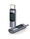 USAMS US-SJ682 AU18 USB-C / USB-C Digitális Kijelző 100W acél/alumínium adapter