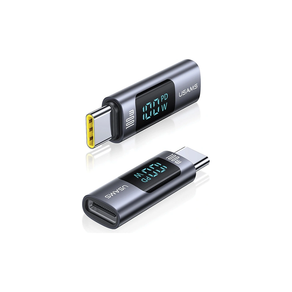 Wholesale Adapter USAMS US-SJ682 AU18 USB-C / USB-C Digital Display 100W steel/aluminium - USA1095 - {ean13} - Hurt