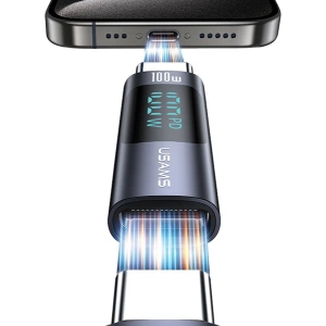 Hurtownia GSM - Adapter USAMS US-SJ682 AU18 USB-C / USB-C Digital Display 100W stalowy/aluminium - USA1095 - {ean13} - Hurt