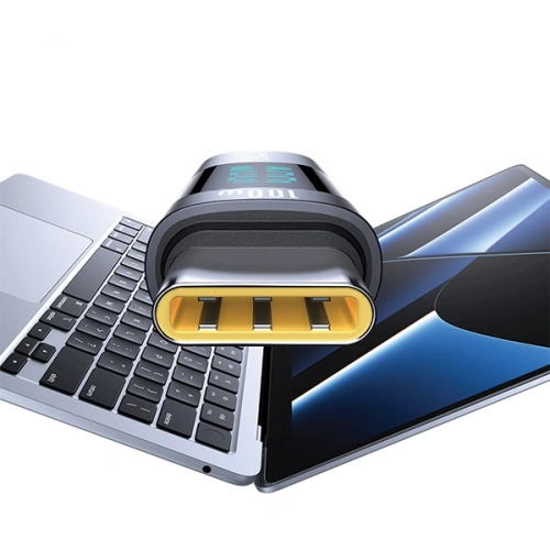 Adapter USAMS US-SJ682 AU18 USB-C / USB-C Digital Display 100W stalowy/aluminium