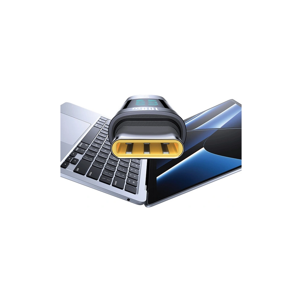 Hurtownia GSM - USAMS US-SJ682 AU18 USB-C / USB-C Digitális Kijelző 100W acél/alumínium adapter - USA1095 - {ean13} - Hurt