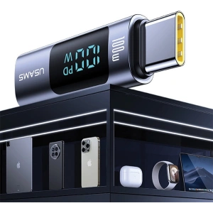 Hurtownia GSM - Adapter USAMS US-SJ682 AU18 USB-C / USB-C Digital Display 100W stalowy/aluminium - USA1095 - {ean13} - Hurt