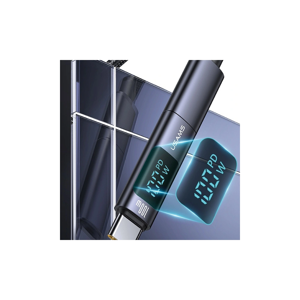 Hurtownia GSM - USAMS US-SJ682 AU18 USB-C / USB-C Digitális Kijelző 100W acél/alumínium adapter - USA1095 - {ean13} - Hurt