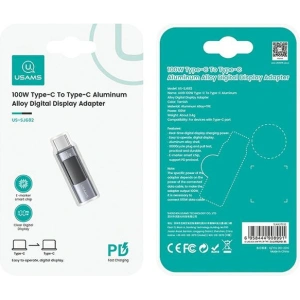 Hurtownia GSM - Adapter USAMS US-SJ682 AU18 USB-C / USB-C Digital Display 100W stalowy/aluminium - USA1095 - {ean13} - Hurt