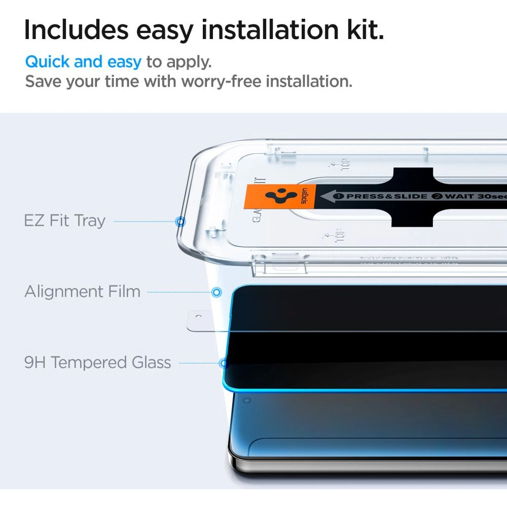 Wholesale Spigen GLAS.tR ez Fit Samsung Galaxy S24 Privacy [2 PACK] - SPN3390 - {ean13} - Hurt