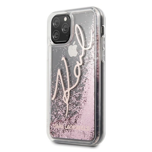 Karl Lagerfeld KLHCN58TRKSRG iPhone 11 Pro różowo-złoty/rose gold Glitter Signature