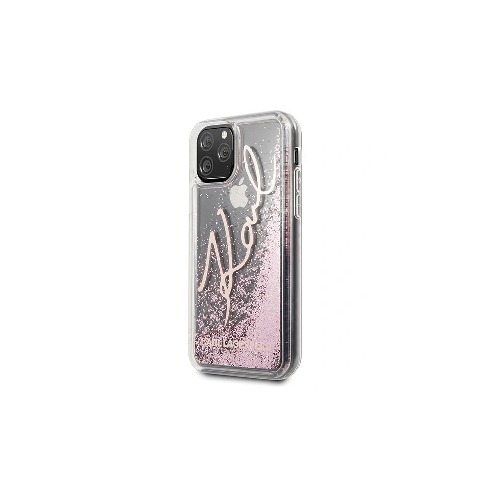 Hurtownia GSM - Karl Lagerfeld KLHCN58TRKSRG iPhone 11 Pro różowo-złoty/rose gold Glitter Signature - KLD136RS - {ean13} - Hurt