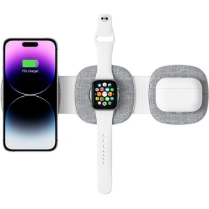 Hurtownia GSM - Vezeték nélküli töltő Tech-Protect QI15W-A32 3in1 Magnetic Magsafe Vezeték nélküli Töltő Szürke + USB-C / USB-C 120cm kábel - THP2773 - {ean13} - Hurt