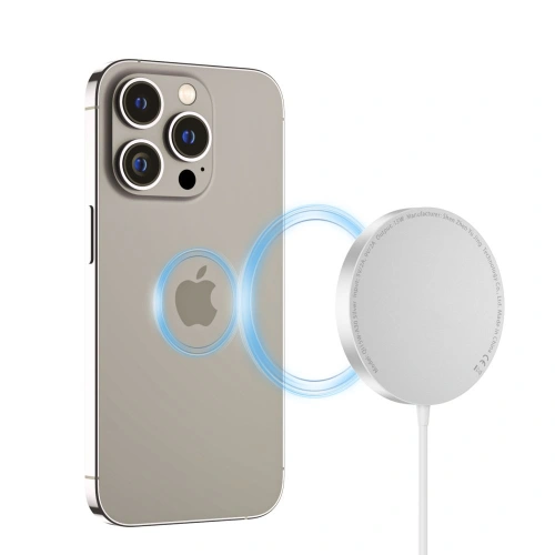 Ładowarka bezprzewodowa Tech-Protect QI15W-A30 Magnetic Magsafe Wireless Charger Silver