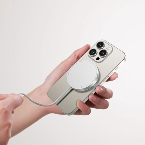 Ładowarka bezprzewodowa Tech-Protect QI15W-A30 Magnetic Magsafe Wireless Charger Silver