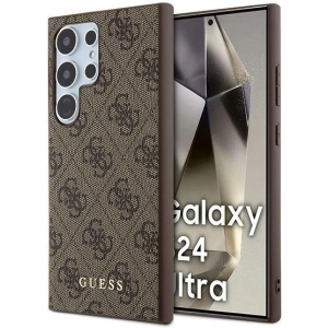Hurtownia GSM - Case Guess GUHCS24LG4GFBR Samsung Galaxy S24 Ultra Hardcase 4G Metall Gold Logo braun/brown - GUE3384 - {ean13} - Hurt