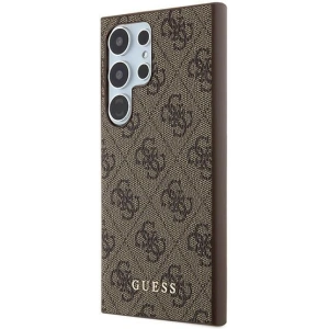 Hurtownia GSM - Case Guess GUHCS24LG4GFBR Samsung Galaxy S24 Ultra Hardcase 4G Metall Gold Logo braun/brown - GUE3384 - {ean13} - Hurt