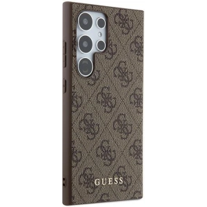 Hurtownia GSM - Case Guess GUHCS24LG4GFBR Samsung Galaxy S24 Ultra Hardcase 4G Metall Gold Logo braun/brown - GUE3384 - {ean13} - Hurt