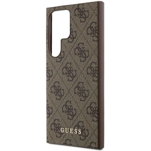 Hurtownia GSM - Case Guess GUHCS24LG4GFBR Samsung Galaxy S24 Ultra Hardcase 4G Metall Gold Logo braun/brown - GUE3384 - {ean13} - Hurt