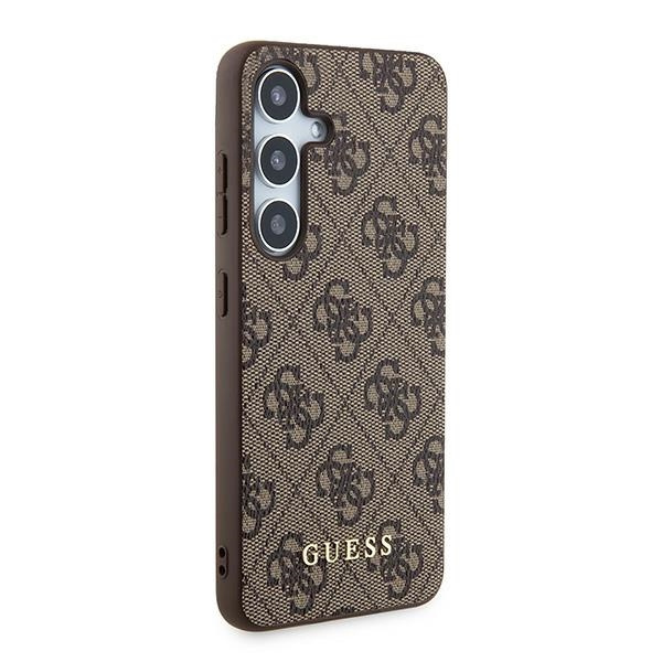 Kryt Guess GUHCS24SG4GFBR Samsung Galaxy S24 hardcase 4G Metal Gold Logo brown