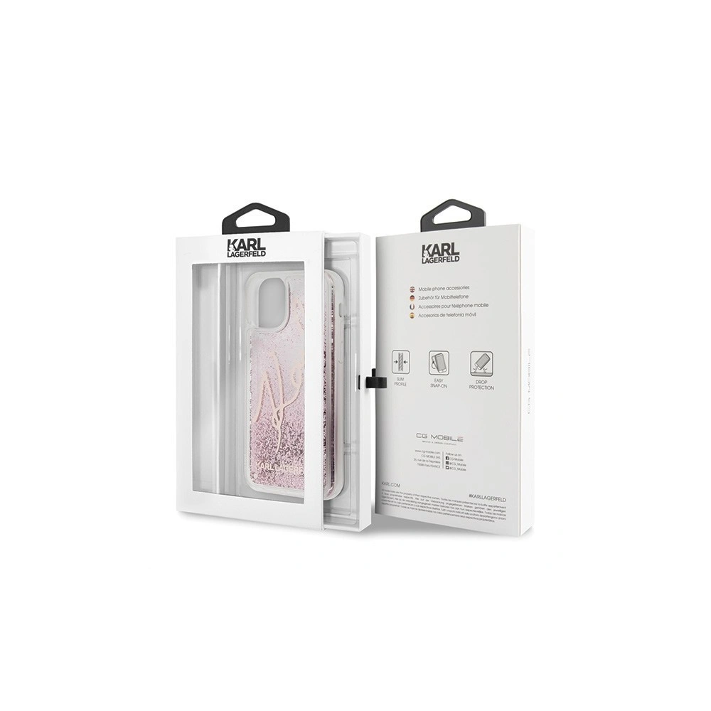 Hurtownia GSM - Karl Lagerfeld KLHCN58TRKSRG iPhone 11 Pro różowo-złoty/rose gold Glitter Signature - KLD136RS - {ean13} - Hurt