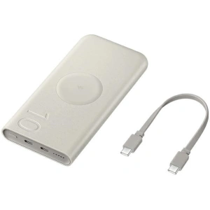 Hurtownia GSM - Powerbank wireless Samsung EB-U2510XU 10000mAh 2xUSB-C 25W + cablu USB-C / USB-C 20cm bej/beige - SMG1104 - {ean13} - Hurt