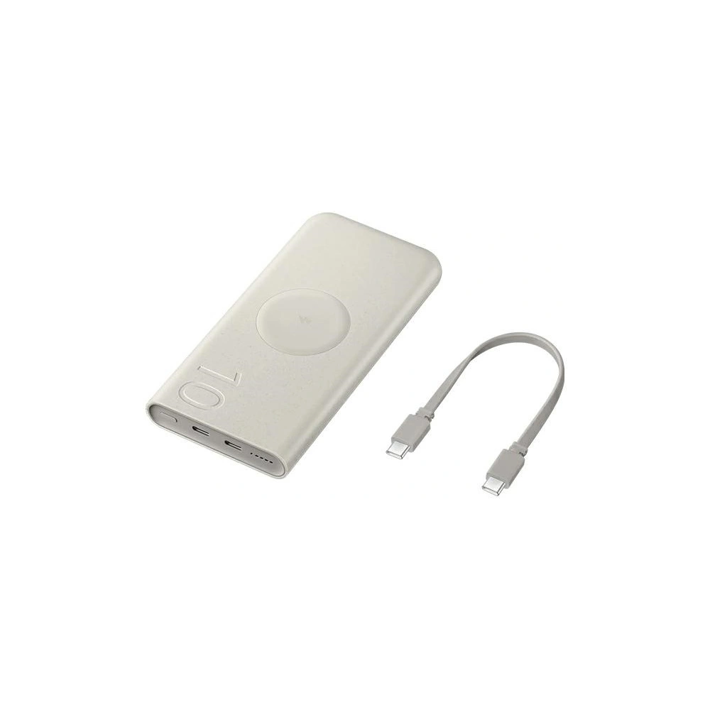 Hurtownia GSM - Drahtloser Powerbank Samsung EB-U2510XU 10000mAh 2xUSB-C 25W + USB-C / USB-C Kabel 20cm beige - SMG1104 - {ean13} - Hurt