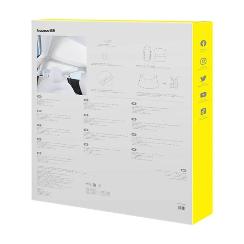 Samochodowa ochrona przeciwsłoneczna jednowarstwowa Baseus T-Space dla Tesla Model 3 biała