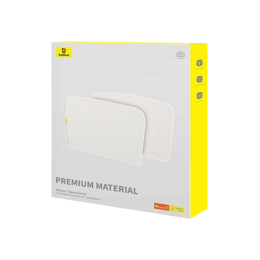 Hurtownia GSM - Protecție solară auto cu strat dublu Baseus T-Space pentru Tesla Model 3 albă - BSU4878 - {ean13} - Hurt