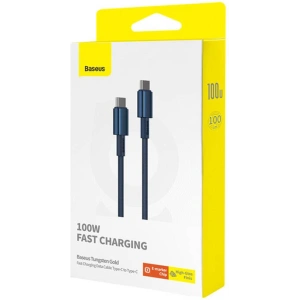 Hurtownia GSM - Kabel Baseus Tungsten Gold USB-C / USB-C 100W 1m blau - BSU4879 - {ean13} - Hurt