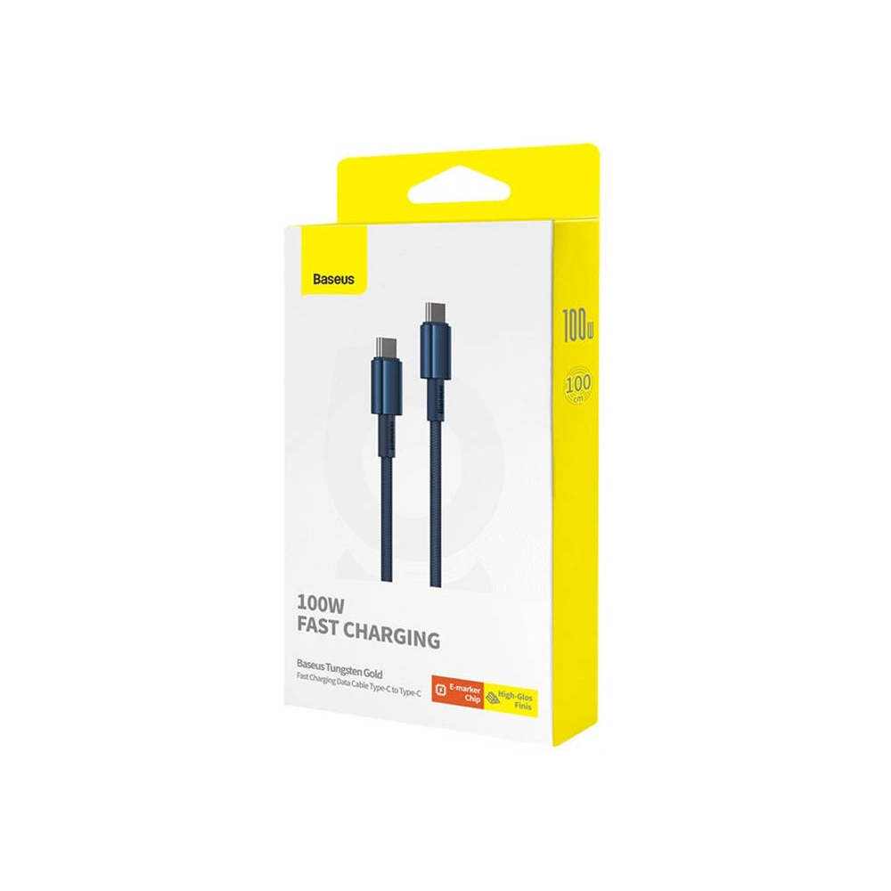 Hurtownia GSM - Kábel Baseus Tungsten Glod USB-C / USB-C 100W 1m kék - BSU4879 - {ean13} - Hurt