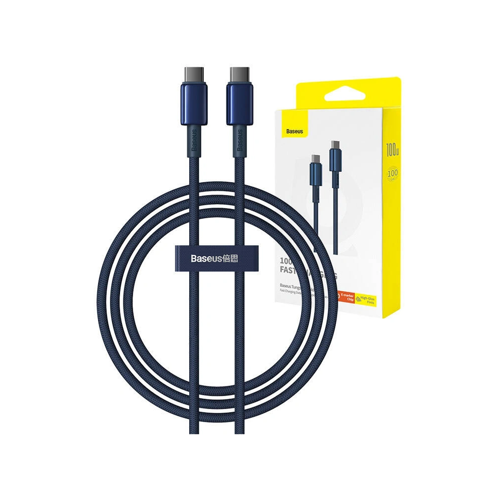 Hurtownia GSM - Cablul Baseus Tungsten Glod USB-C / USB-C 100W 1m albastru - BSU4879 - {ean13} - Hurt