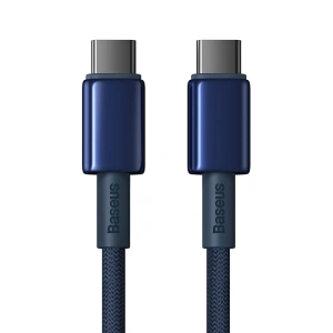 Kabel Baseus Tungsten Glod USB-C / USB-C 100W 2m niebieski
