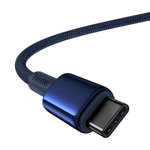 Kabel Baseus Tungsten Glod USB-C / USB-C 100W 2m niebieski