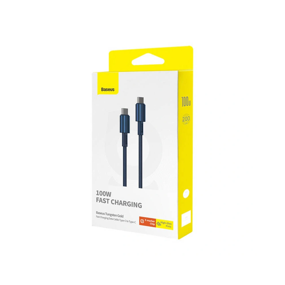 Hurtownia GSM - Cablul Baseus Tungsten Glod USB-C / USB-C 100W 2m albastru - BSU4880 - {ean13} - Hurt