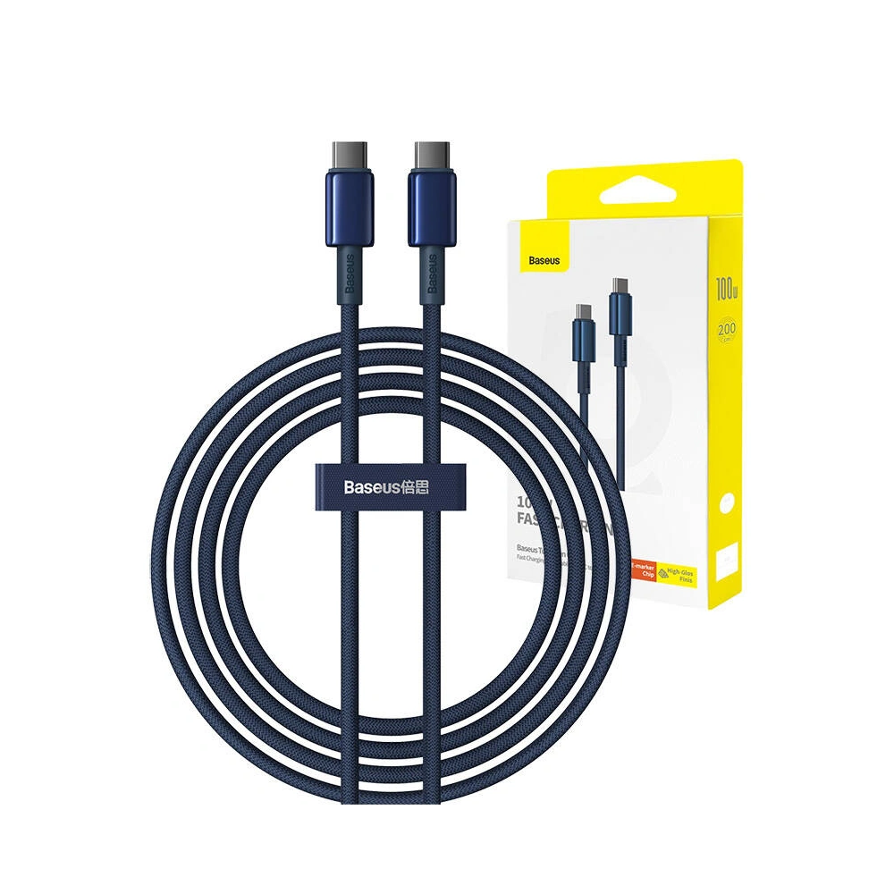 Hurtownia GSM - Kabel Baseus Tungsten Glod USB-C / USB-C 100W 2m modrý - BSU4880 - {ean13} - Hurt